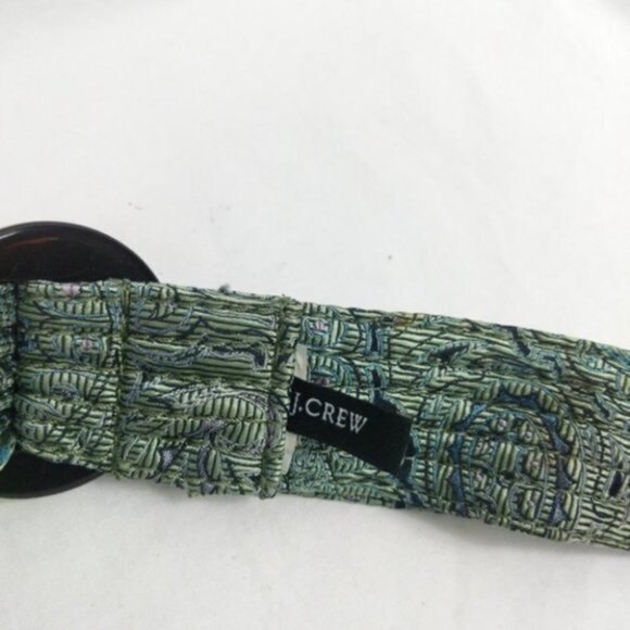 J. Crew Tie Silk Multi Colored Printed Belt S/M - Picture 3 of 7